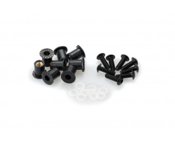 SCREW KIT ANODIZED FOR SCREENS WITH SILENTBLOCKS - BLACK